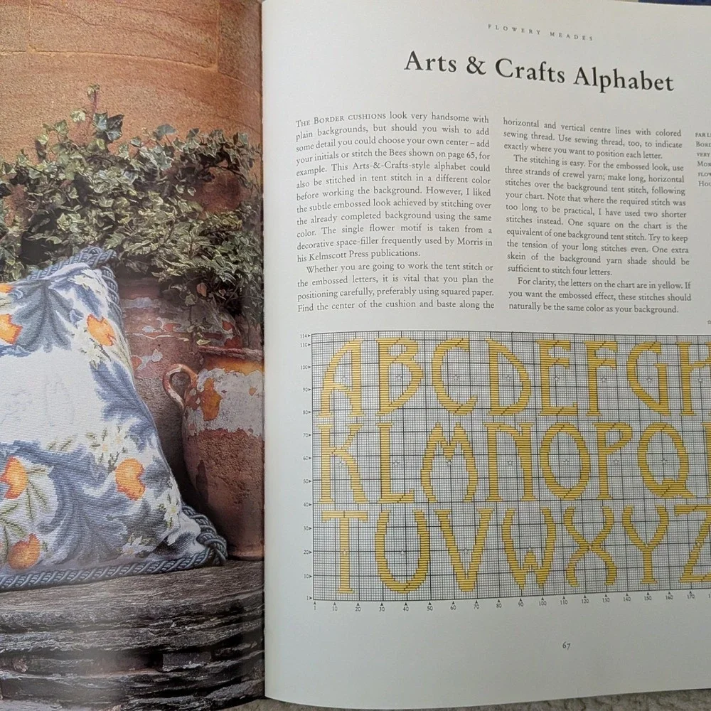 Beth Russell William Morris Needlepoint 22 Projects Arts & Crafts Hardcover Book - Picture 5 of 9